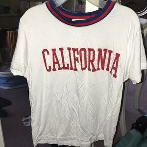 Pacsun Red + White + Blue Cali Tee